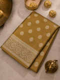 Dusty Gold Soft Silk Banarasi Saree