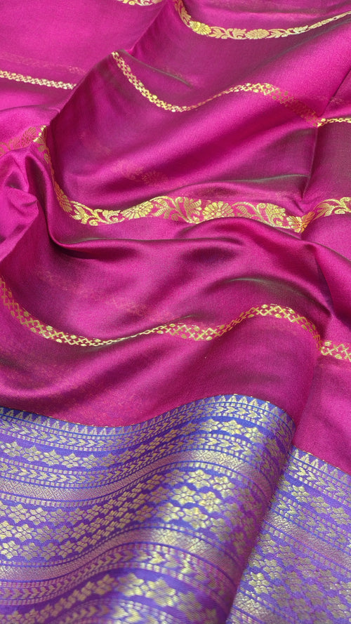 Rani Pink Banarasi Soft Art Silk Saree