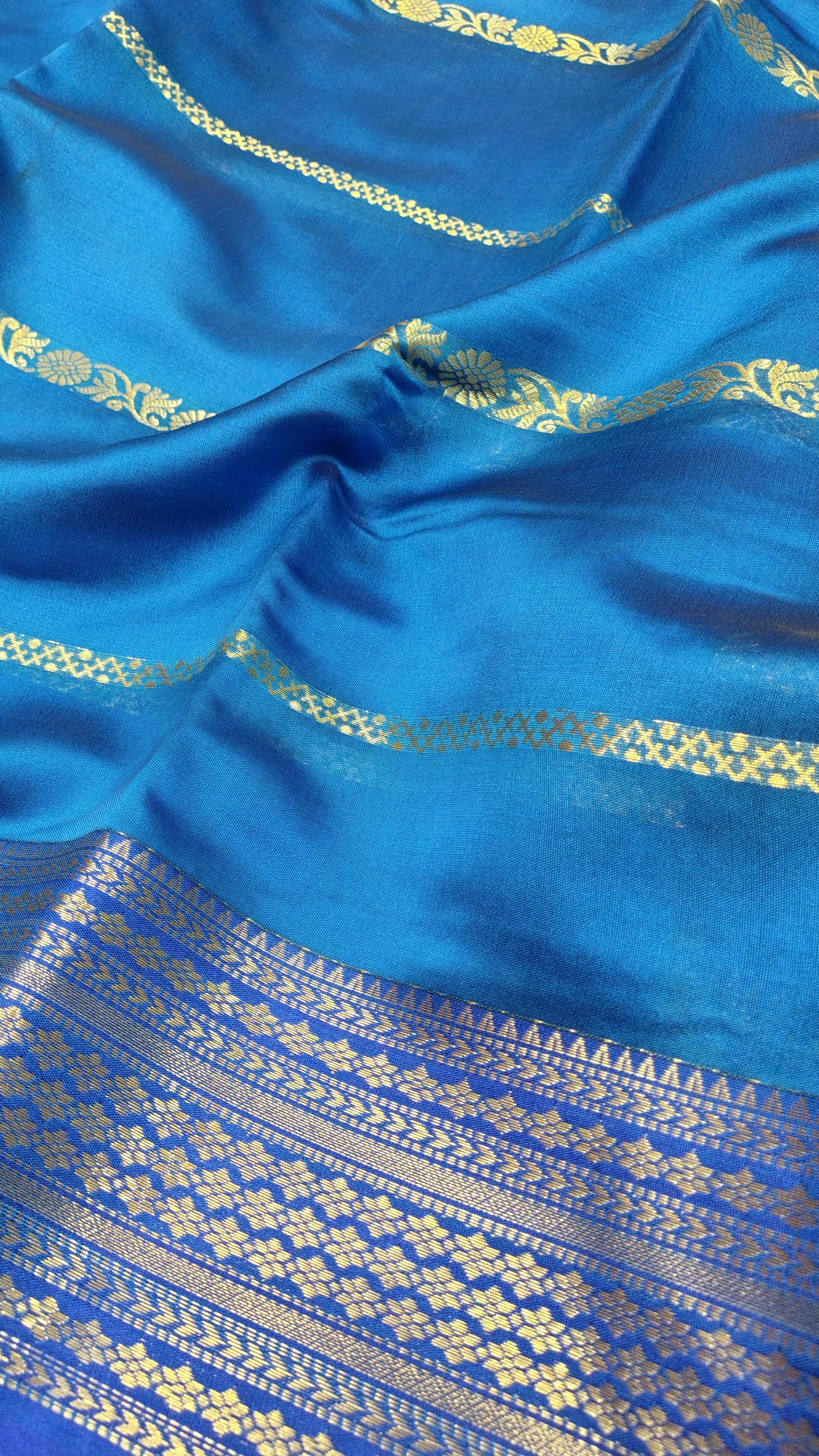 Blue Soft Art Silk Banarasi Saree
