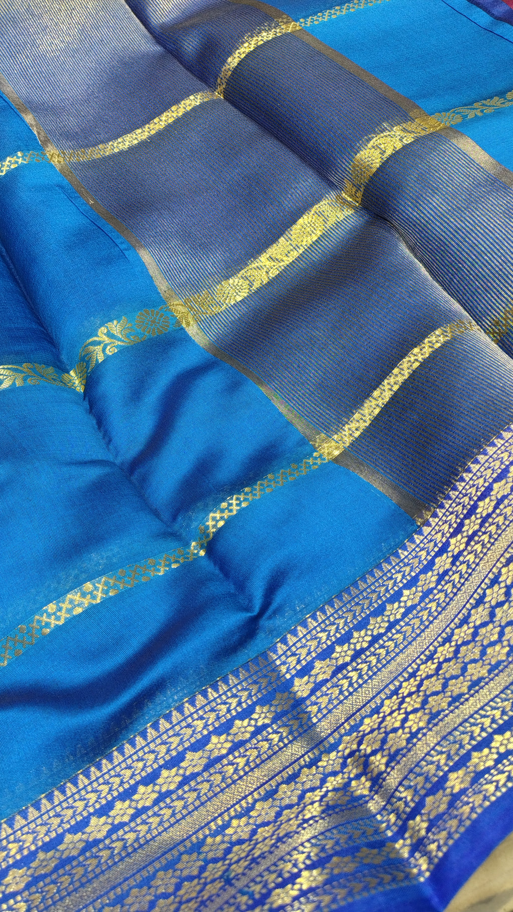 Blue Soft Art Silk Banarasi Saree