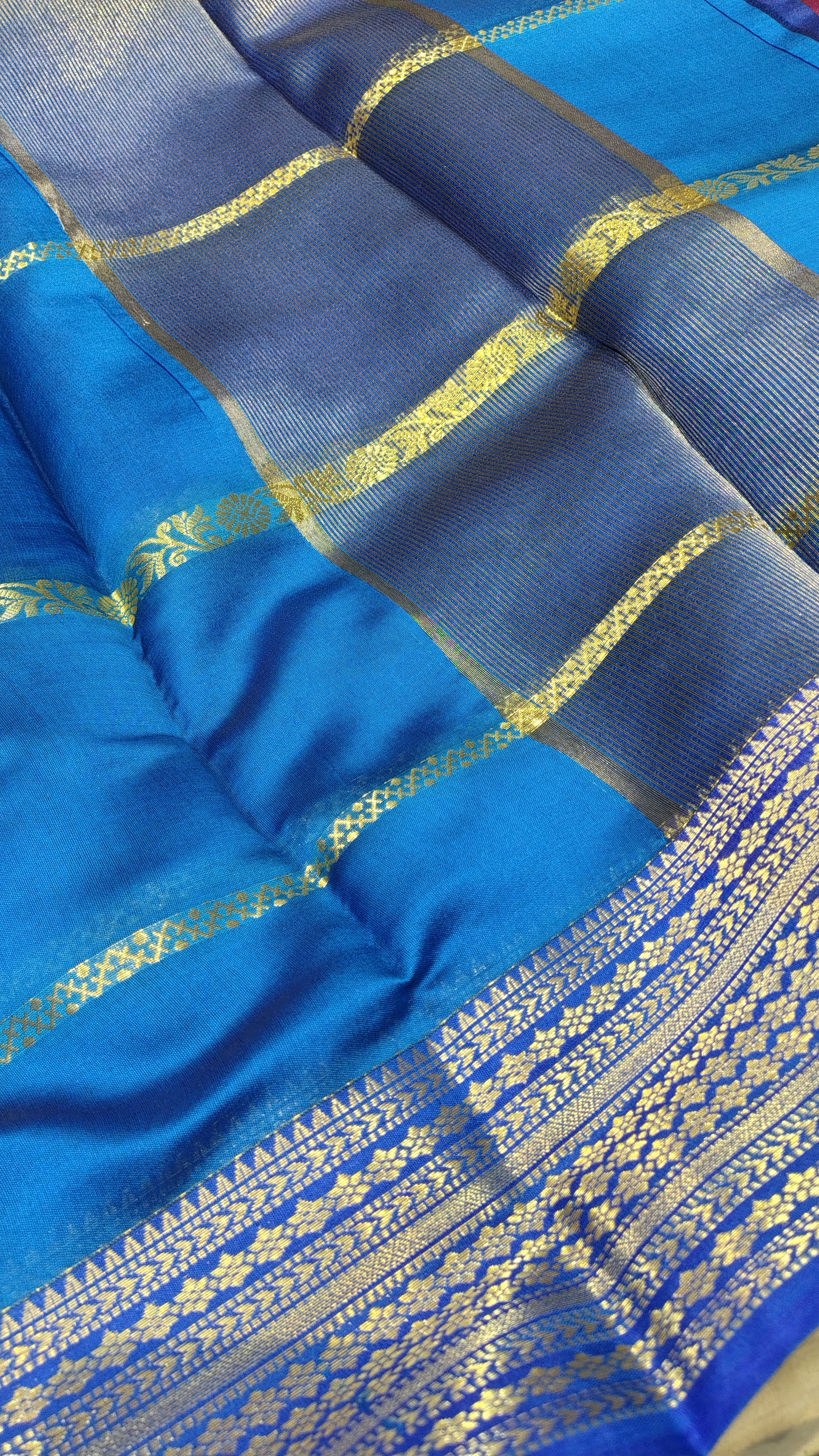 Blue Soft Art Silk Banarasi Saree