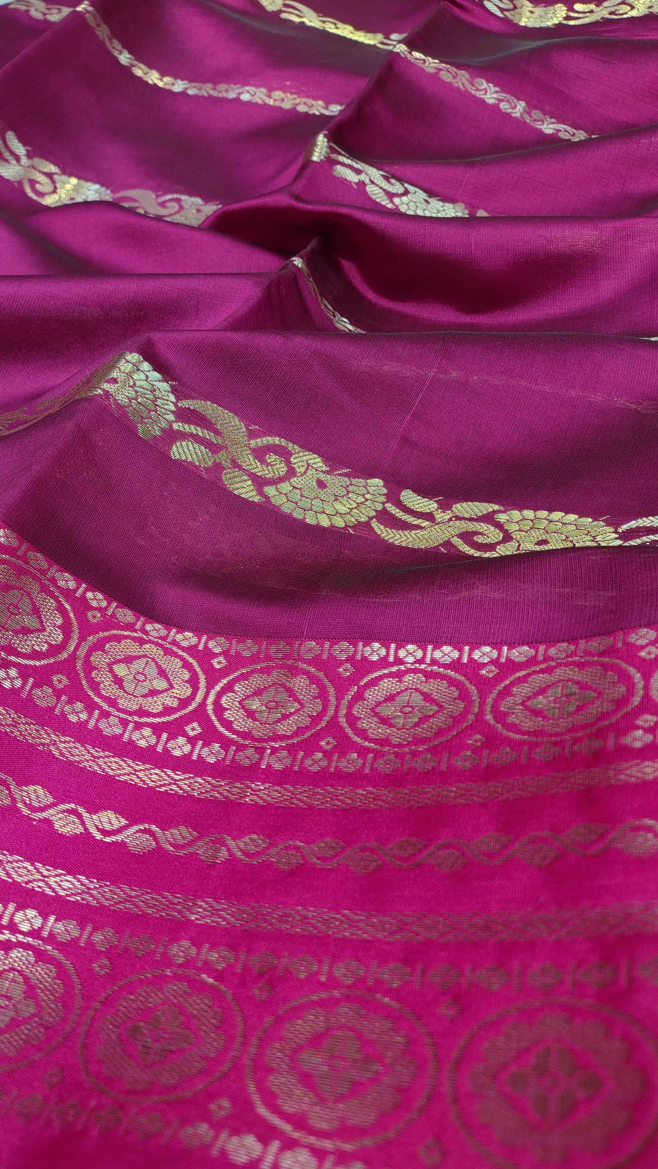 Magenta Soft Art Silk Banarasi Saree