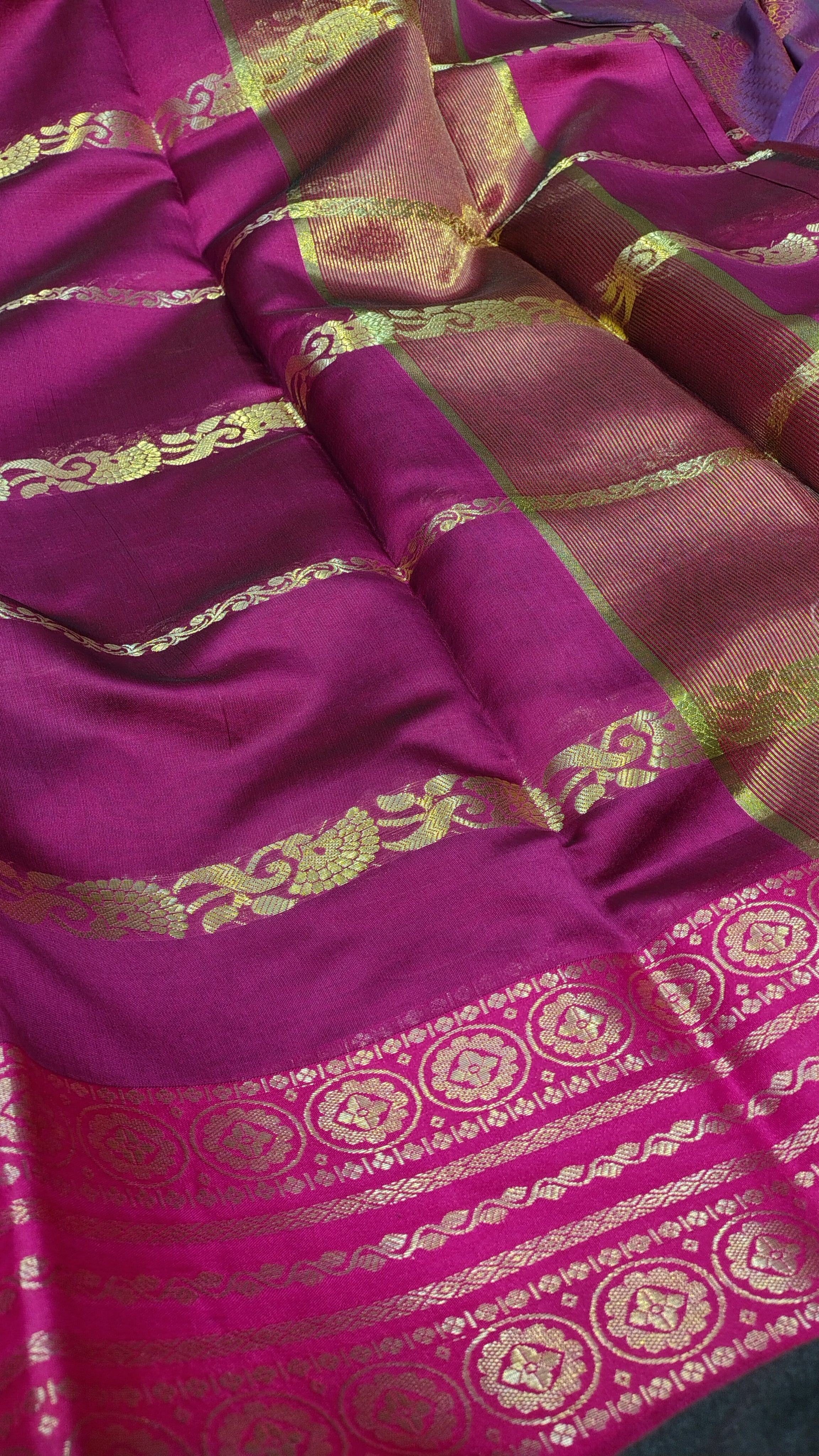 Magenta Soft Art Silk Banarasi Saree