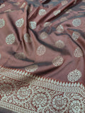 Brown Soft Silk Banarasi Saree