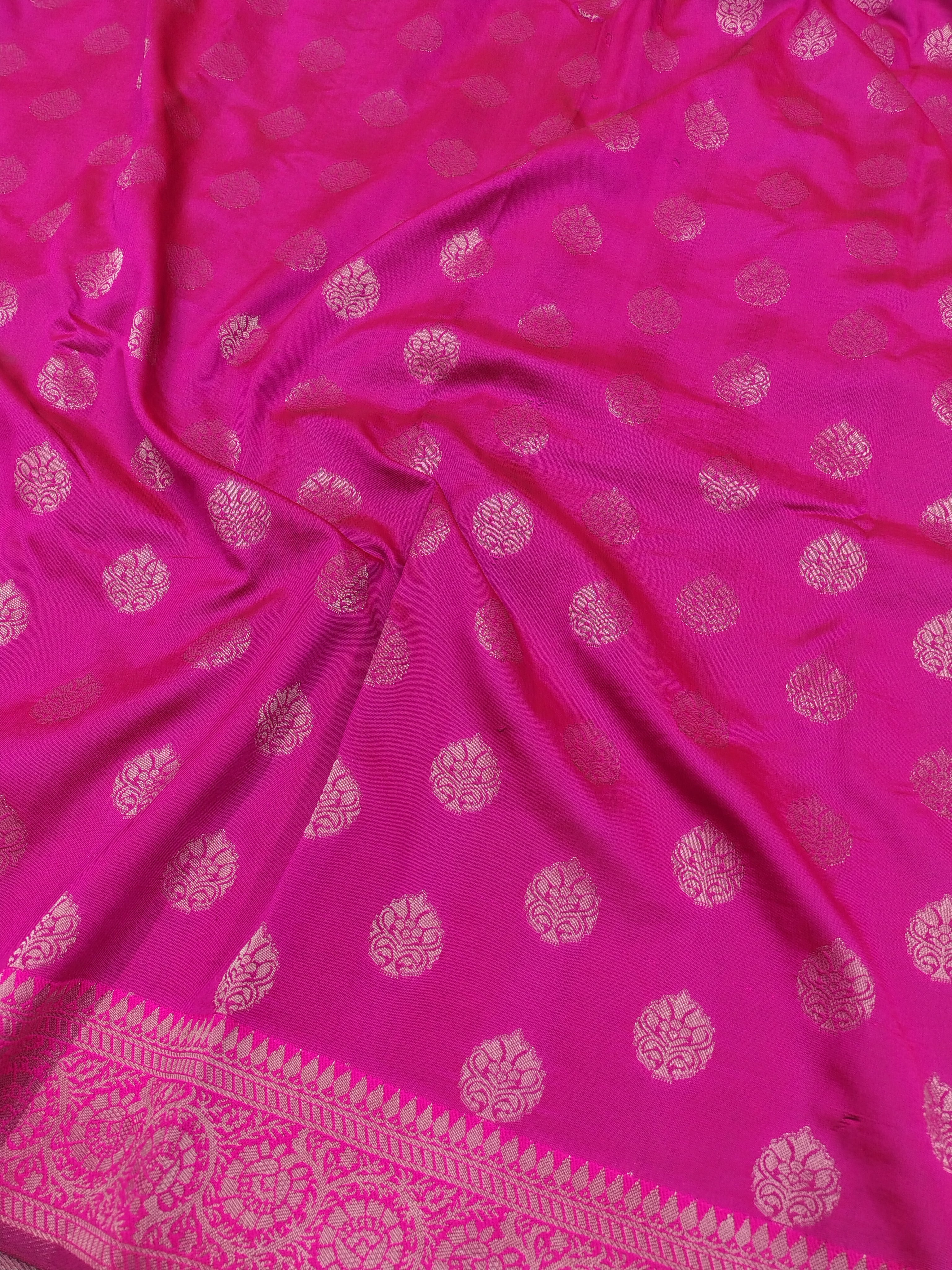 Soft Silk English Pink Banarasi Saree