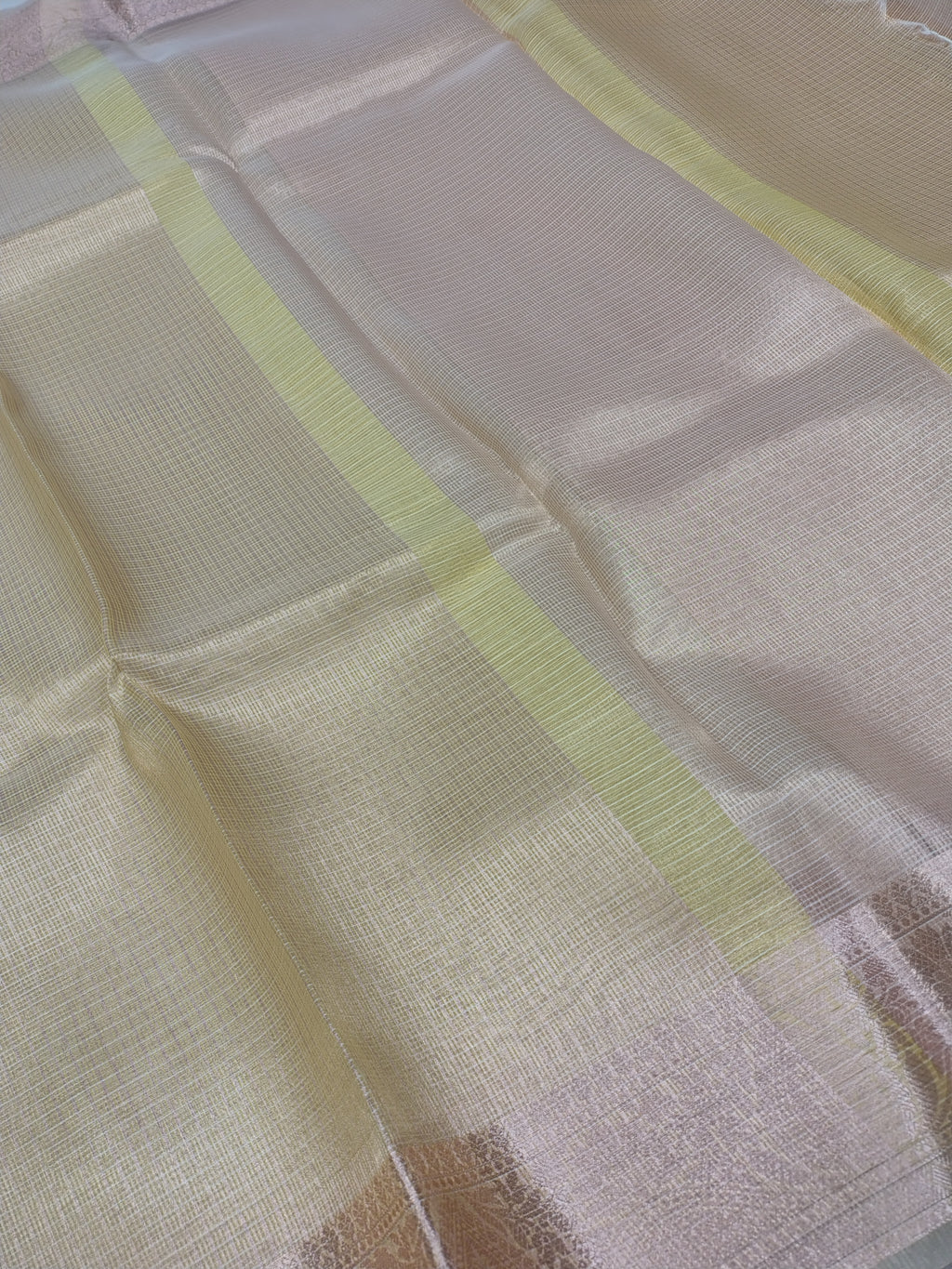 Tussar Banarasi Glass Check Saree