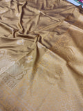 Dusty Gold Soft Silk Banarasi Saree – Traditional Motifs, Banarasi Border & Rich Pallu