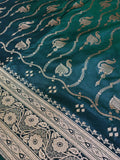 Green Soft Satin Silk Banarasi Saree
