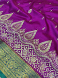 Rani Pink Rich Banarasi Satin Silk Saree
