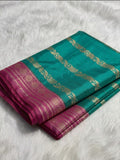 Sea Green Soft Art Silk Banarasi Saree