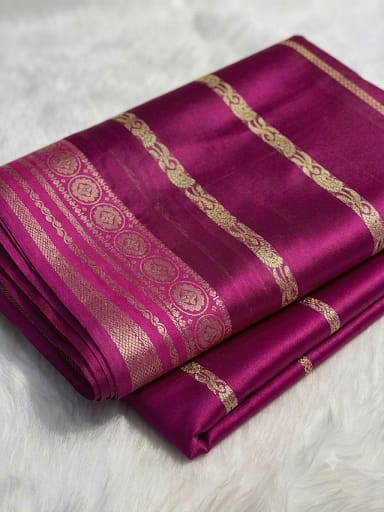 Magenta Soft Art Silk Banarasi Saree