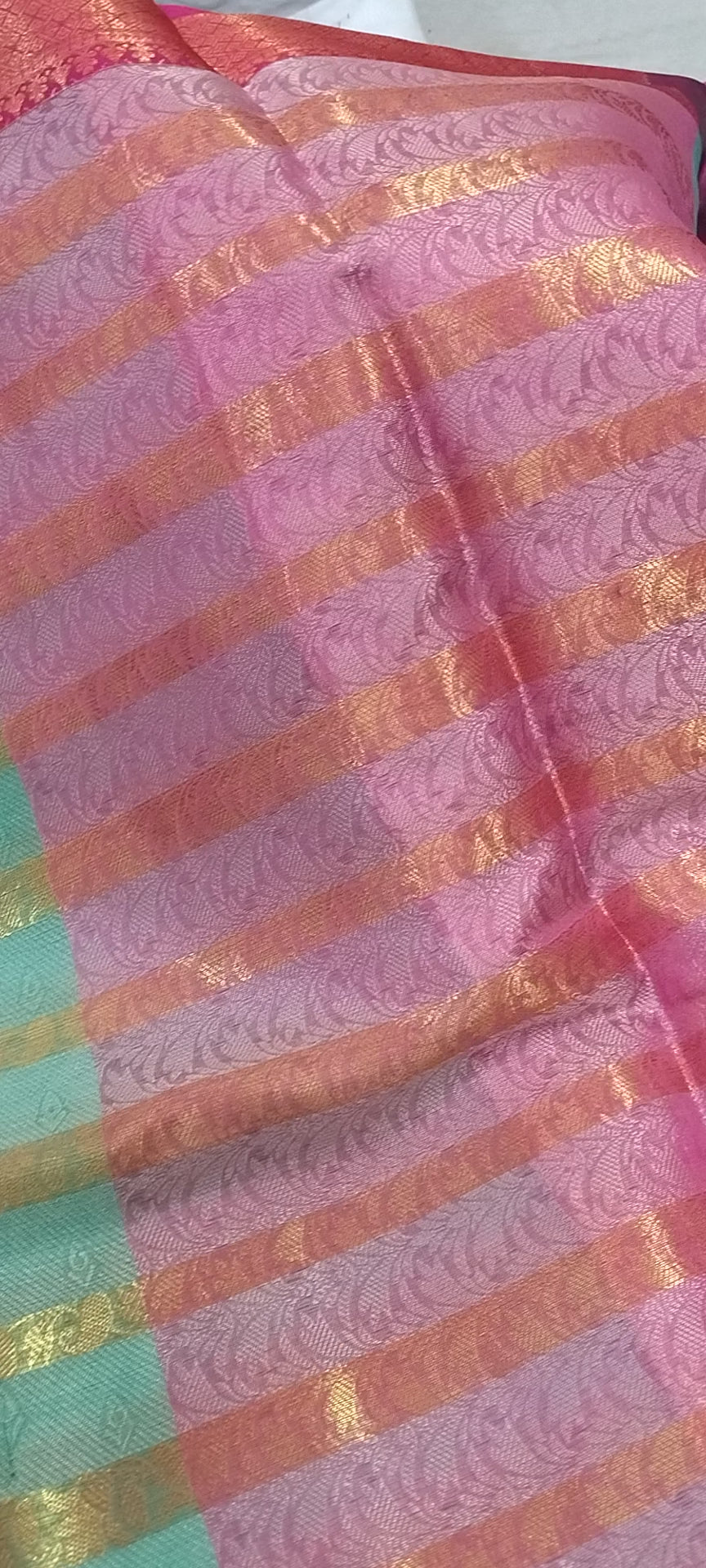 Sea Green Banarasi Soft Silk Saree