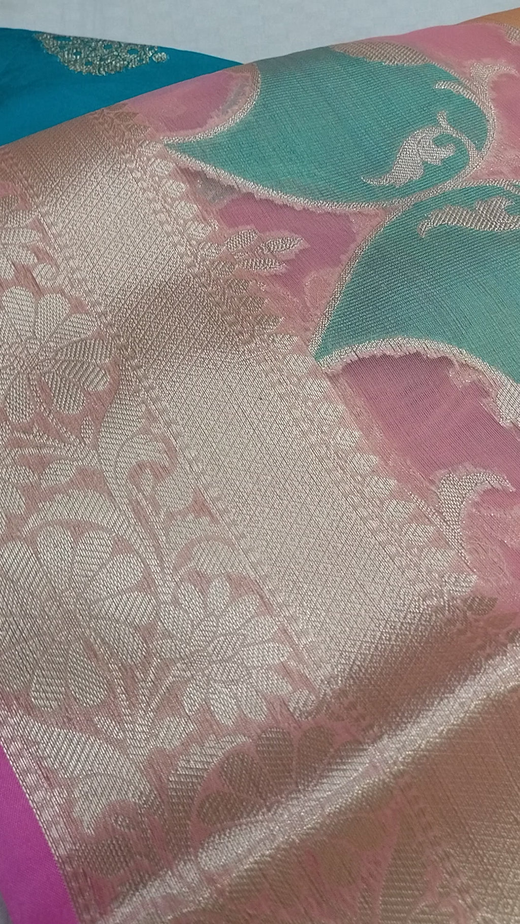 Pink Organza Banarasi Saree – Rangkaat Tilfi Jaal